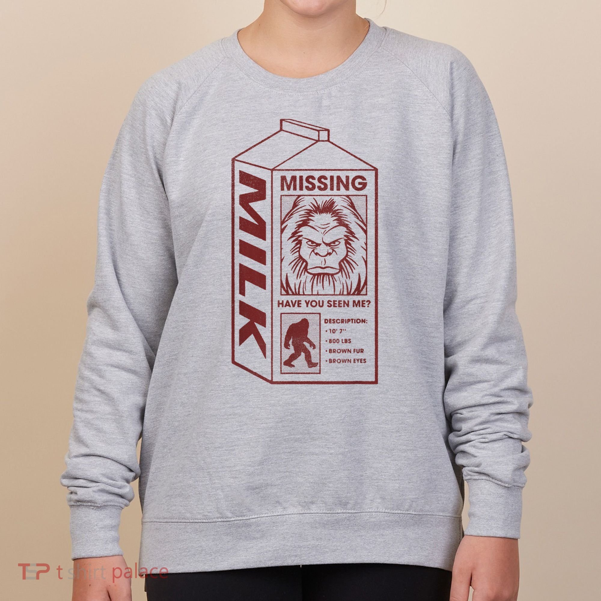 Milk Carton Missing Bigfoot Women's Sweatshirt