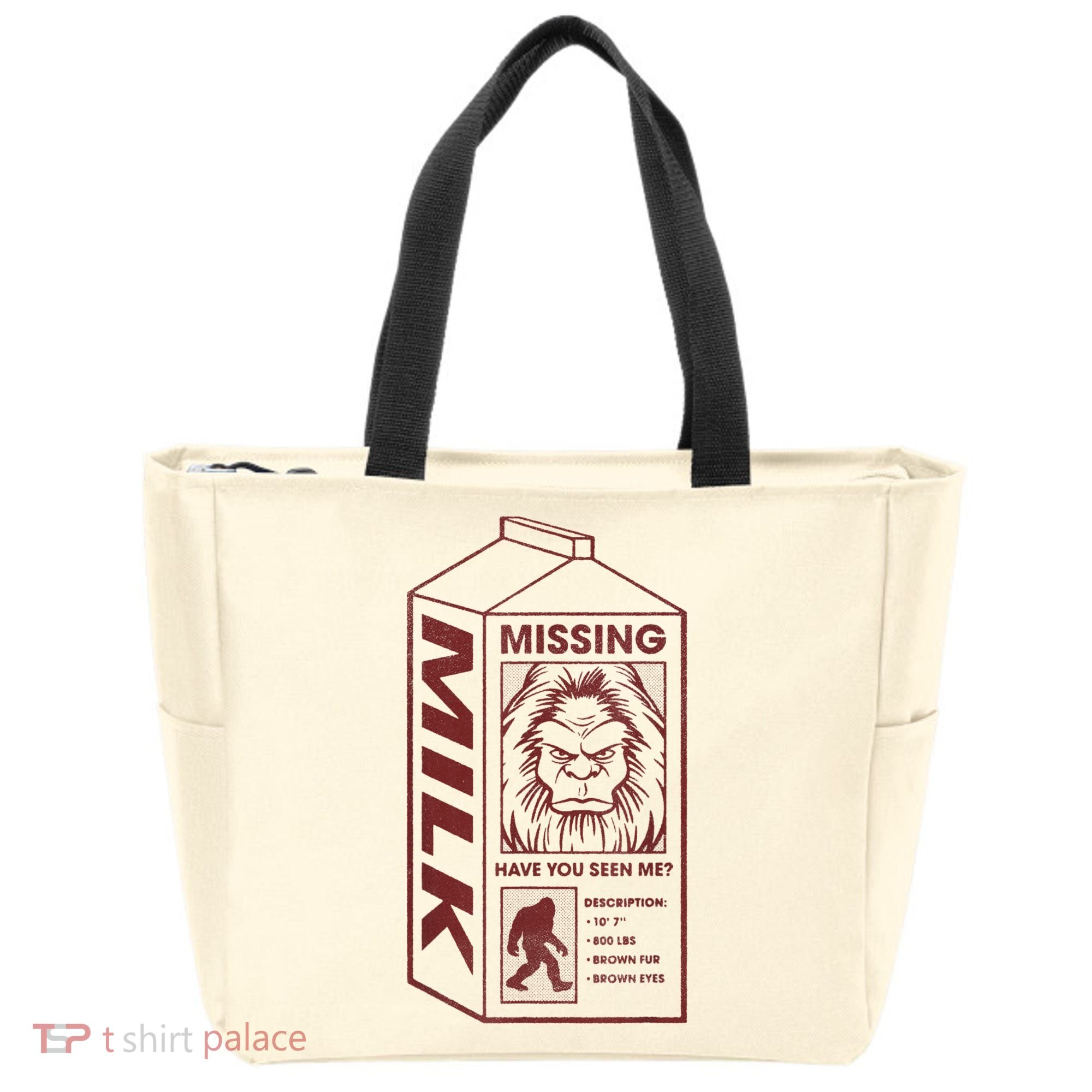 Milk Carton Missing Bigfoot Tote Bag