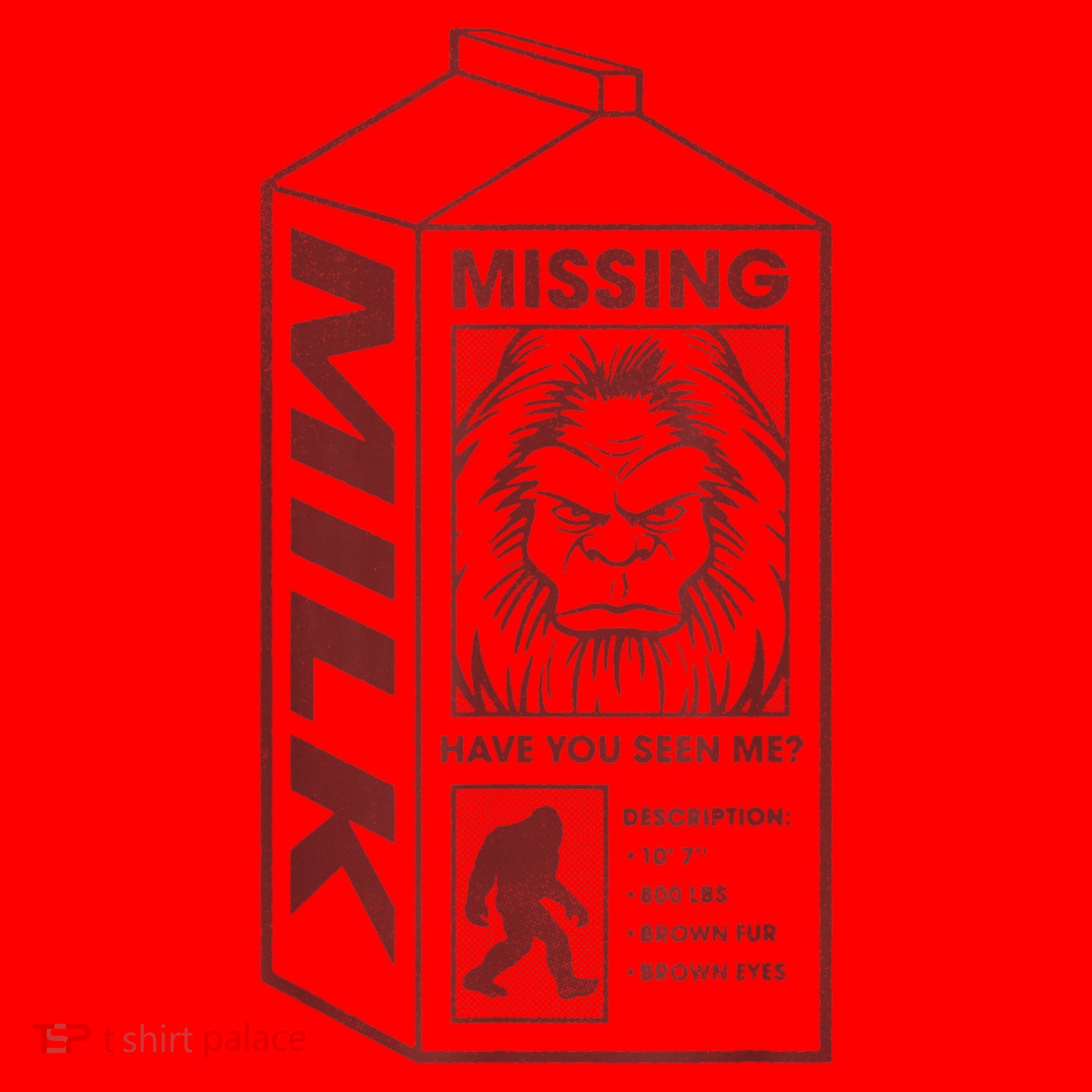 Milk Carton Missing Bigfoot Santa Hat