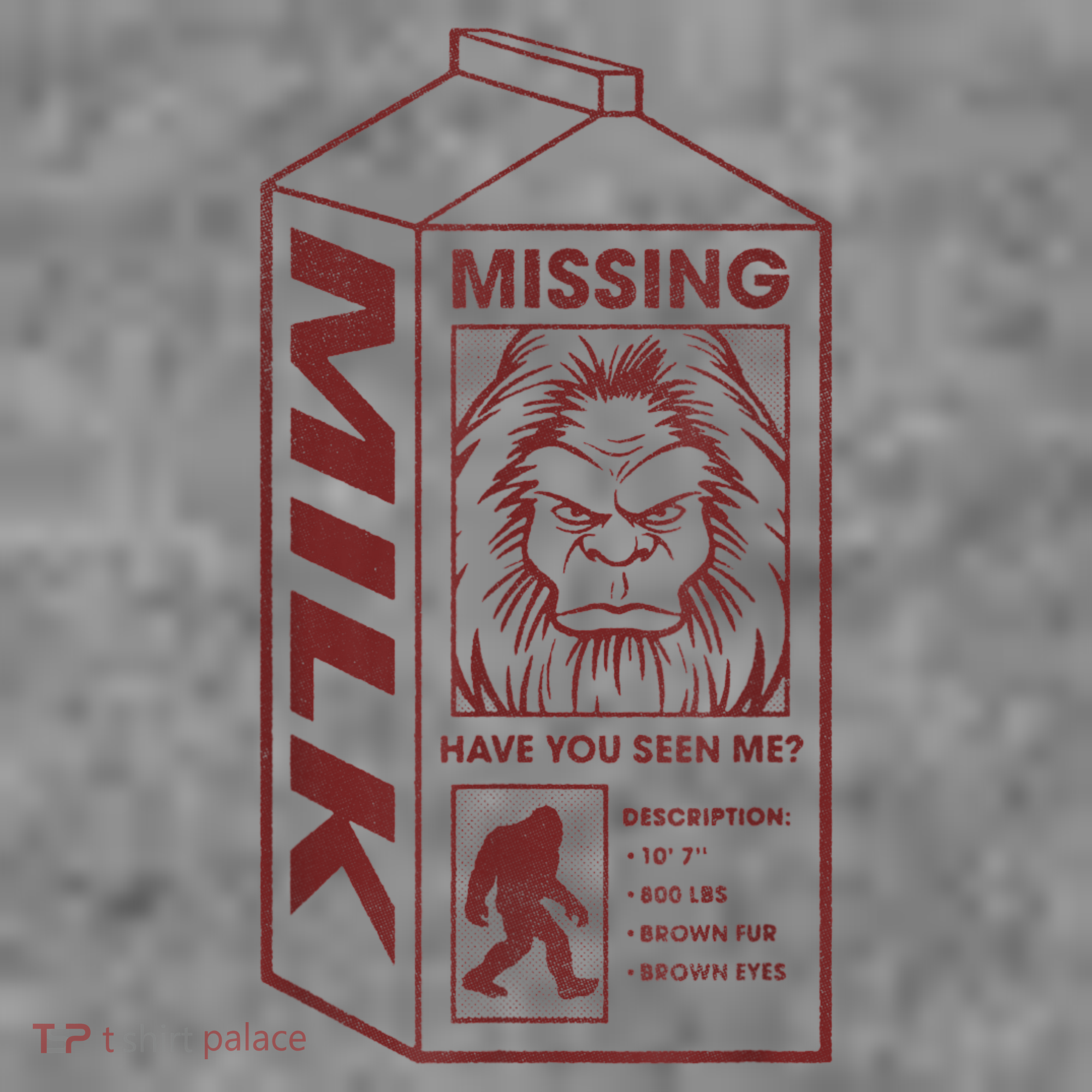 Milk Carton Missing Bigfoot Toddler Hoodie