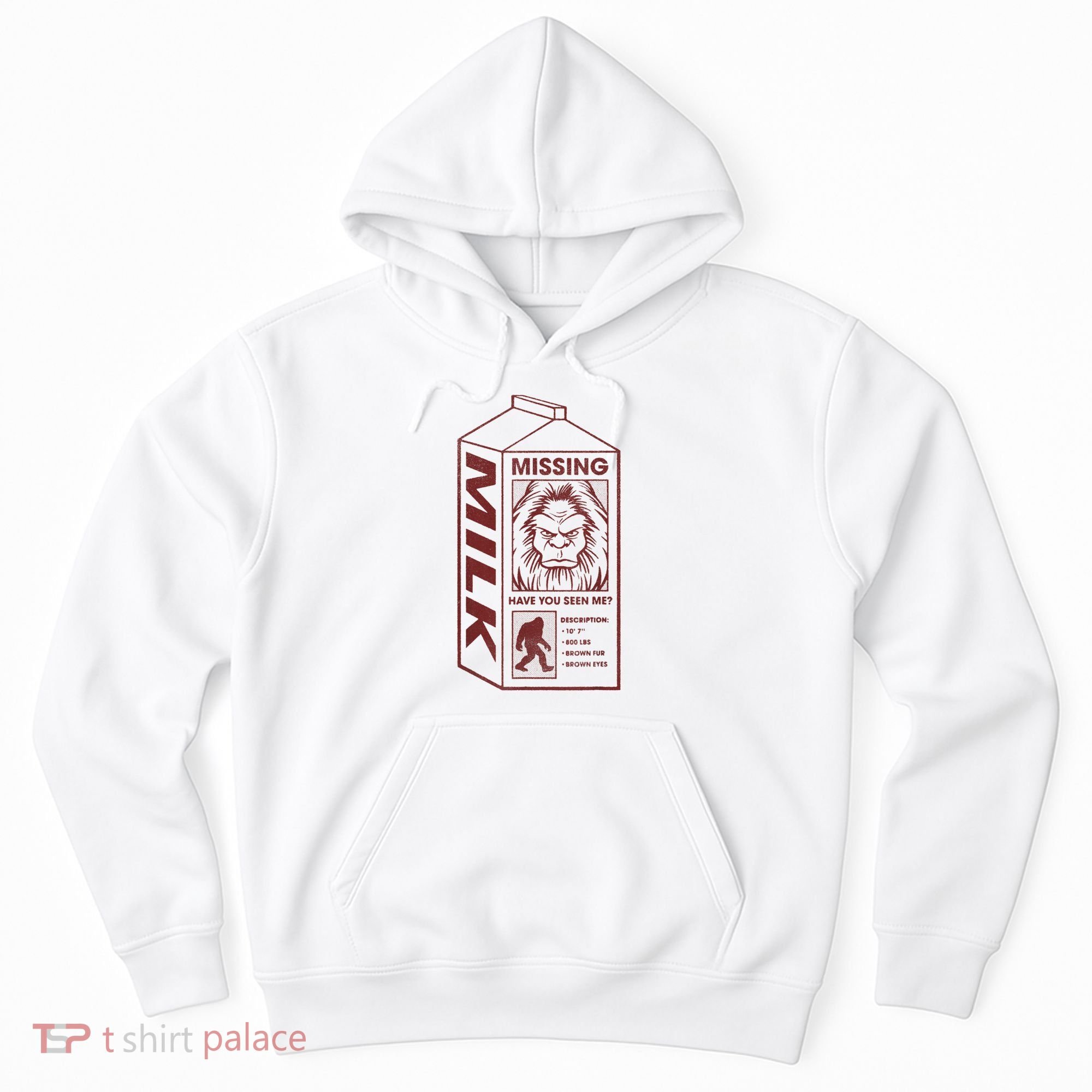 Milk Carton Missing Bigfoot Hoodie