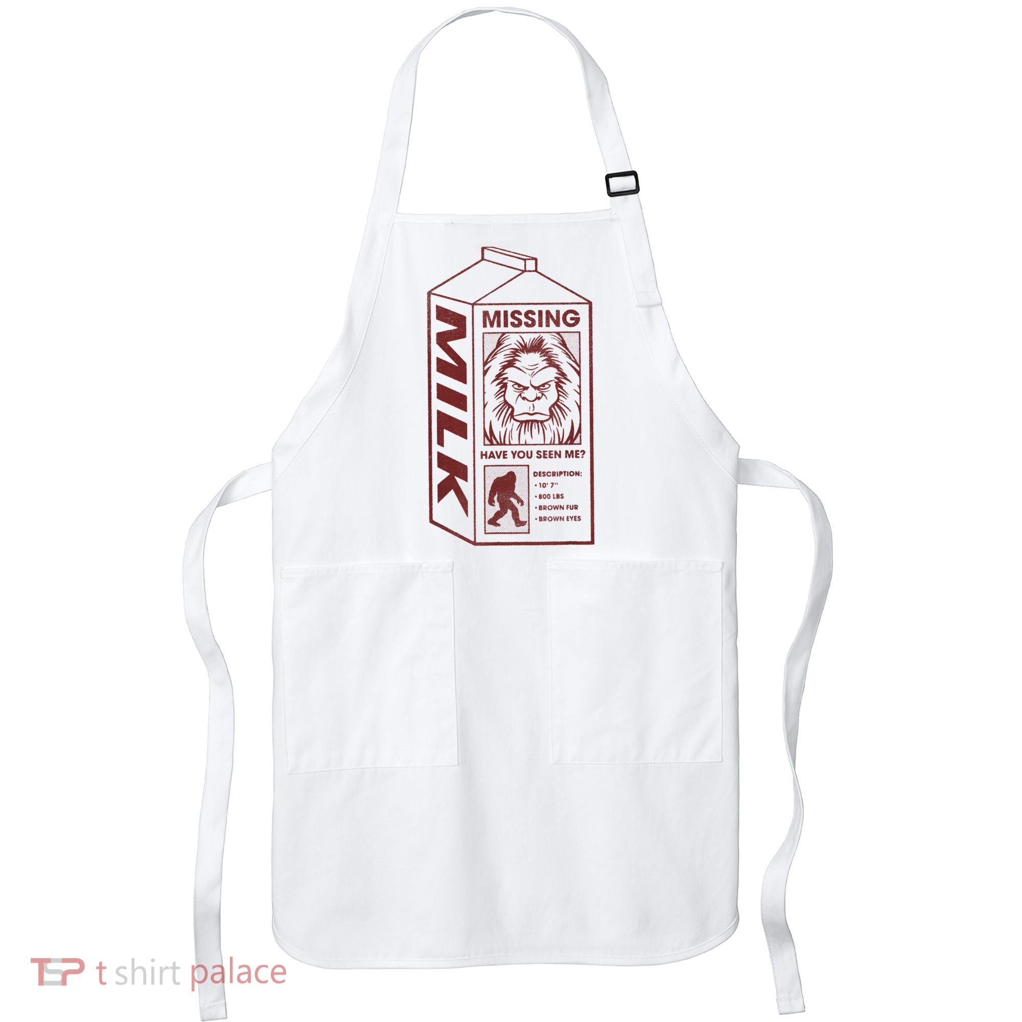 Milk Carton Missing Bigfoot Apron