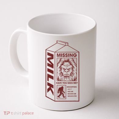 Milk Carton Missing Bigfoot Coffee Mug