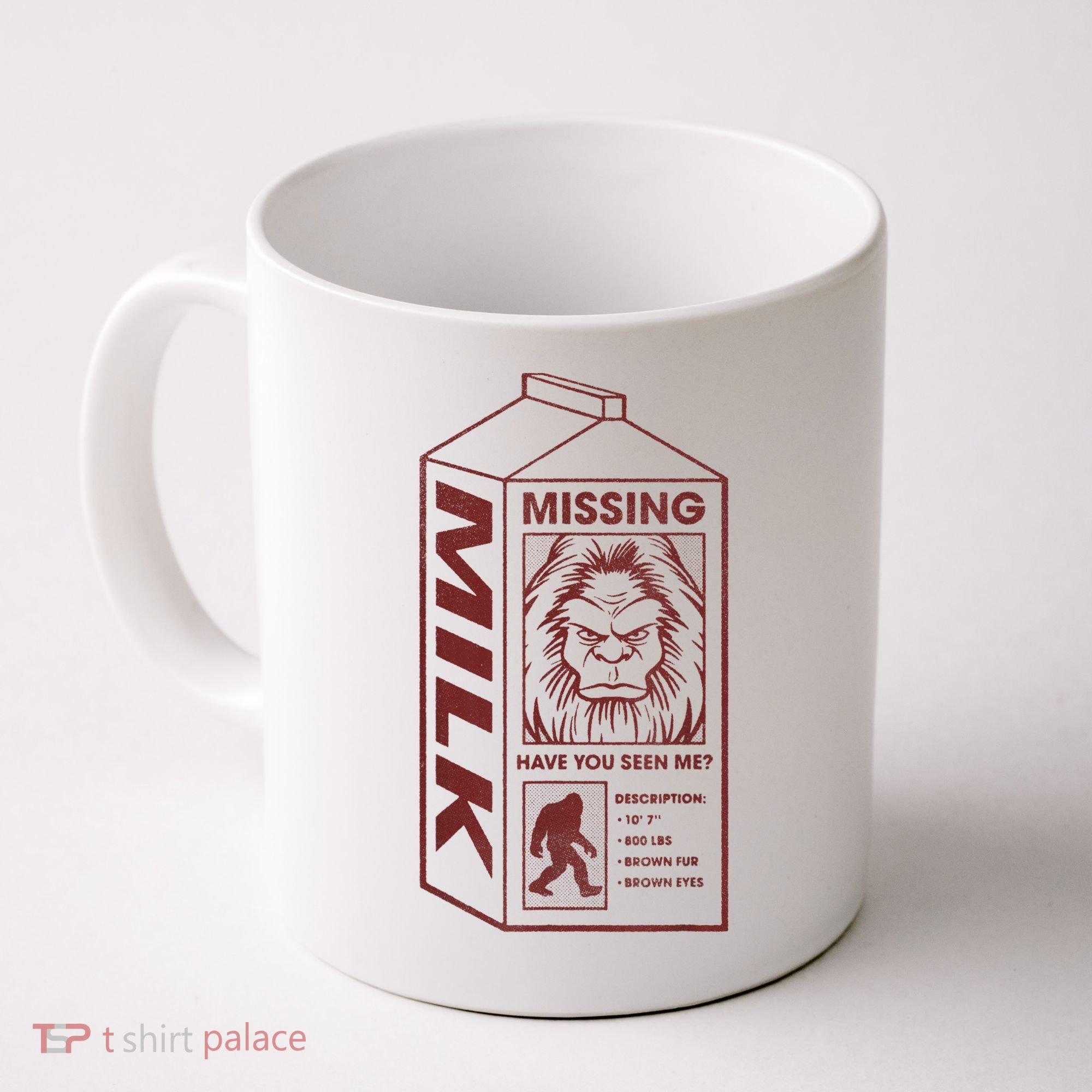Milk Carton Missing Bigfoot Coffee Mug