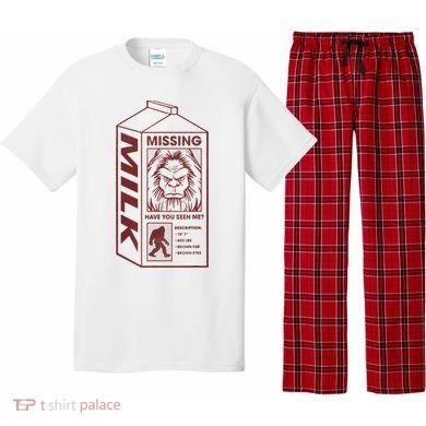 Milk Carton Missing Bigfoot Pajama Set