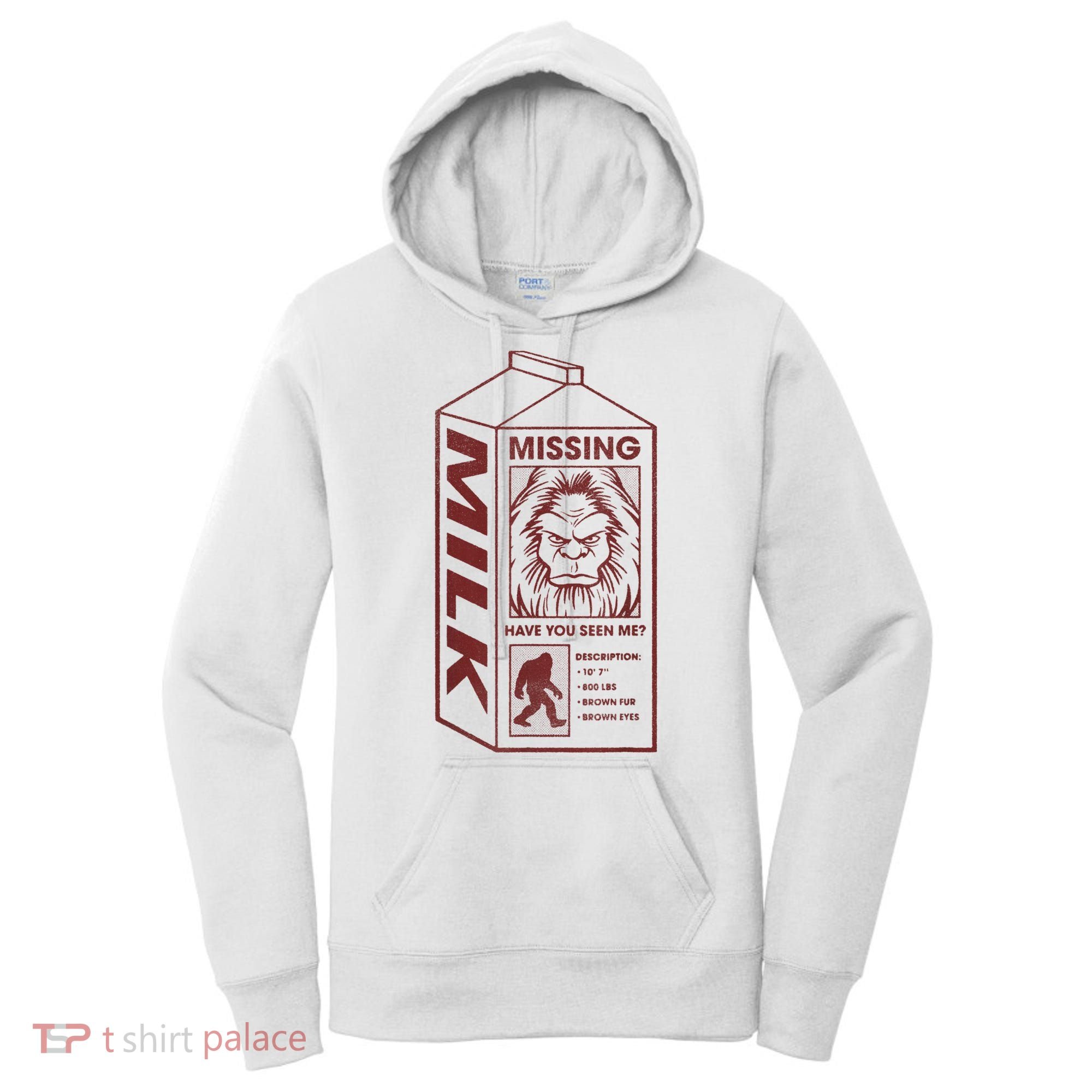 Milk Carton Missing Bigfoot Women's Hoodie