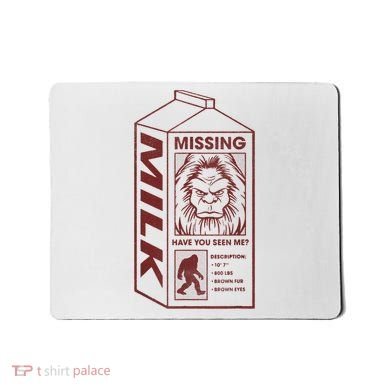 Milk Carton Missing Bigfoot Mousepad