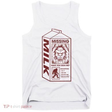 Milk Carton Missing Bigfoot Tank Top