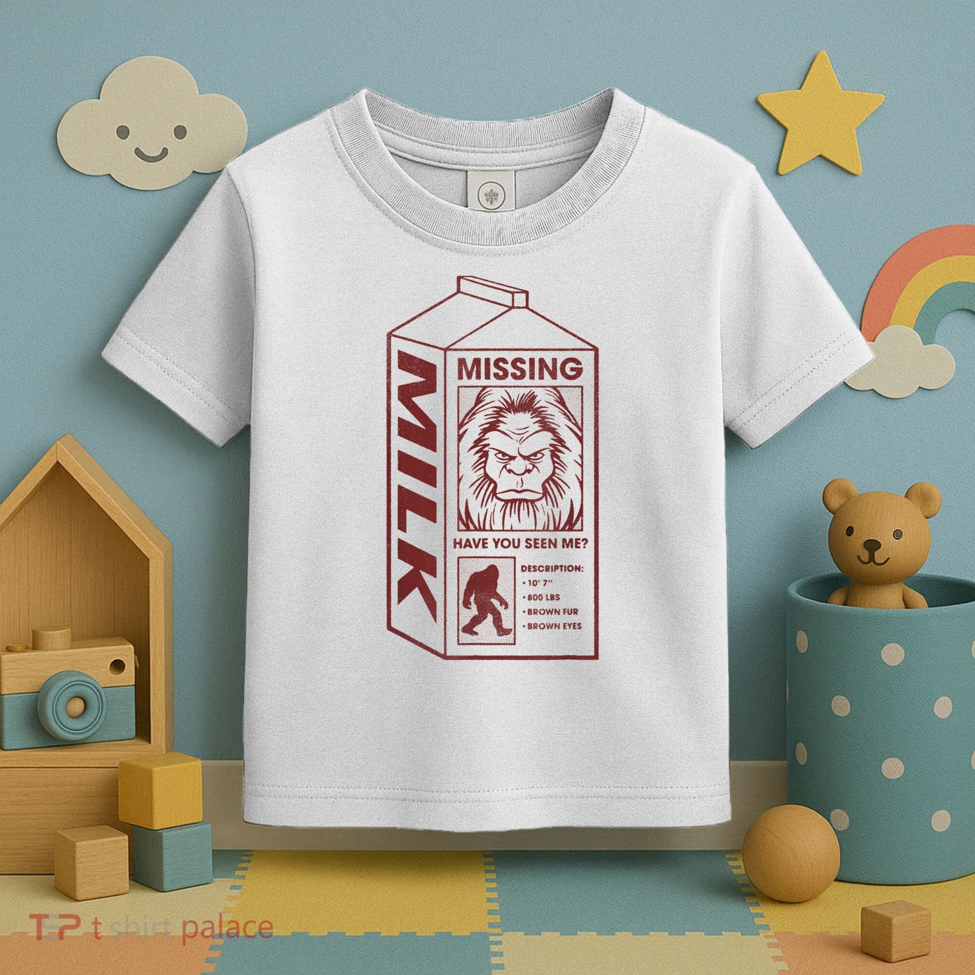 Milk Carton Missing Bigfoot Toddler T-Shirt
