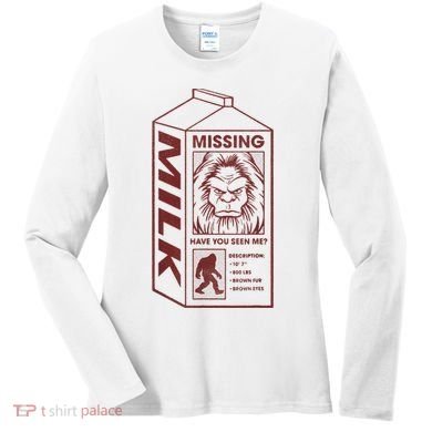Milk Carton Missing Bigfoot Women's Long Sleeve Shirt