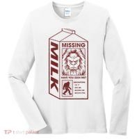 Milk Carton Missing Bigfoot Women's Long Sleeve Shirt thumb 0