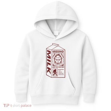 Milk Carton Missing Bigfoot Kids Hoodie