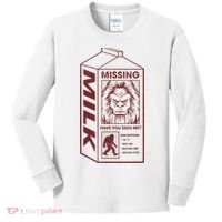 Milk Carton Missing Bigfoot Kids Long Sleeve Shirt thumb 0