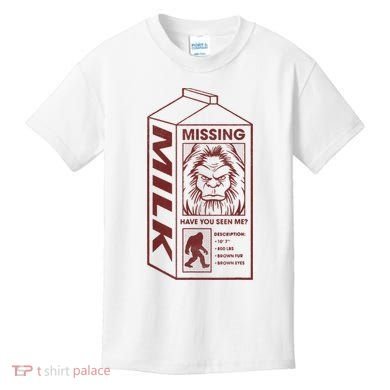 Milk Carton Missing Bigfoot Kids T-Shirt