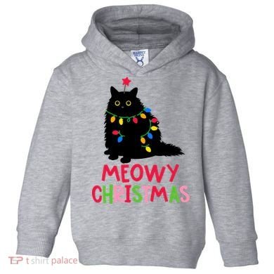 Meowy Christmas Toddler Hoodie