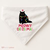 Meowy Christmas USA-Made Doggie Bandana thumb 0