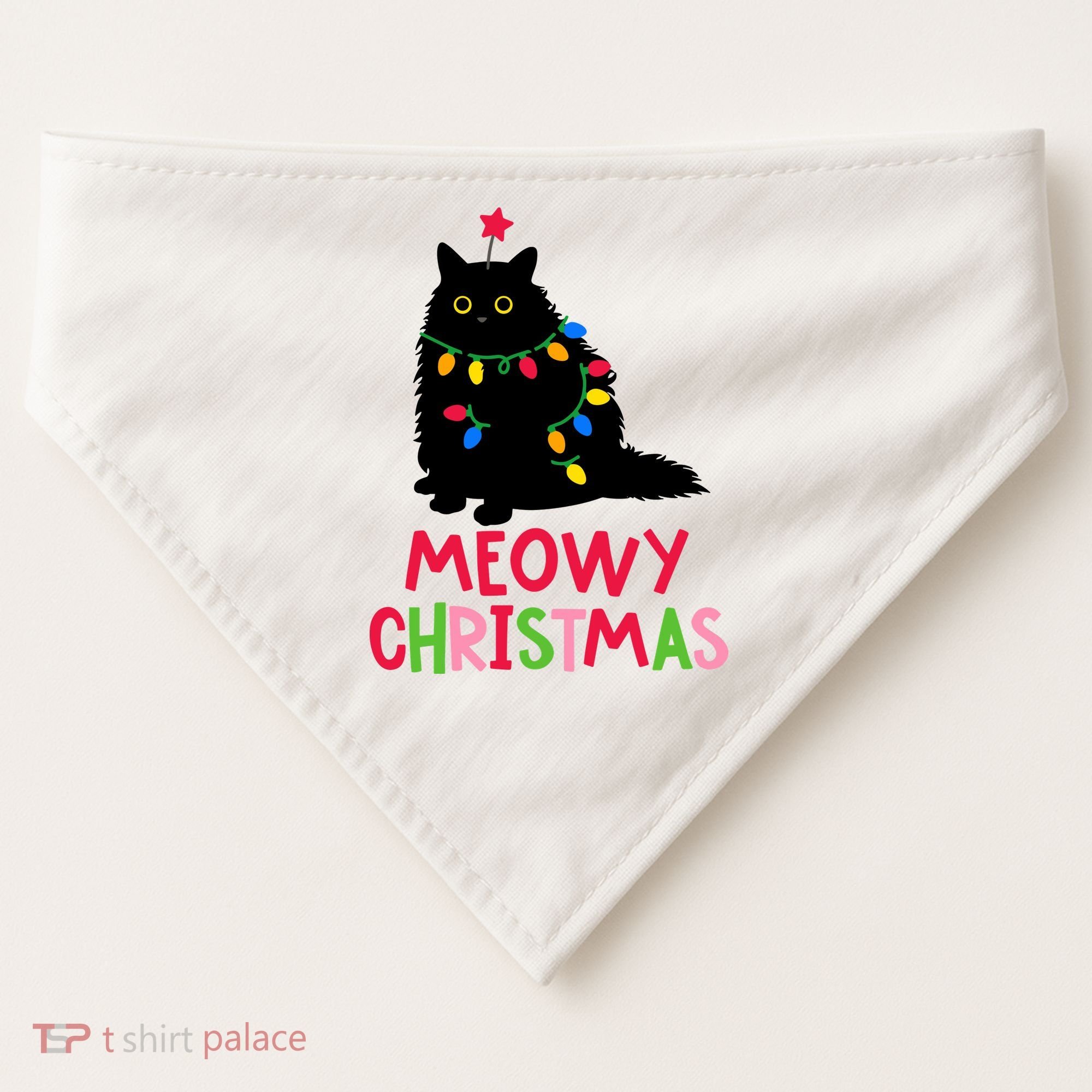Meowy Christmas USA-Made Doggie Bandana