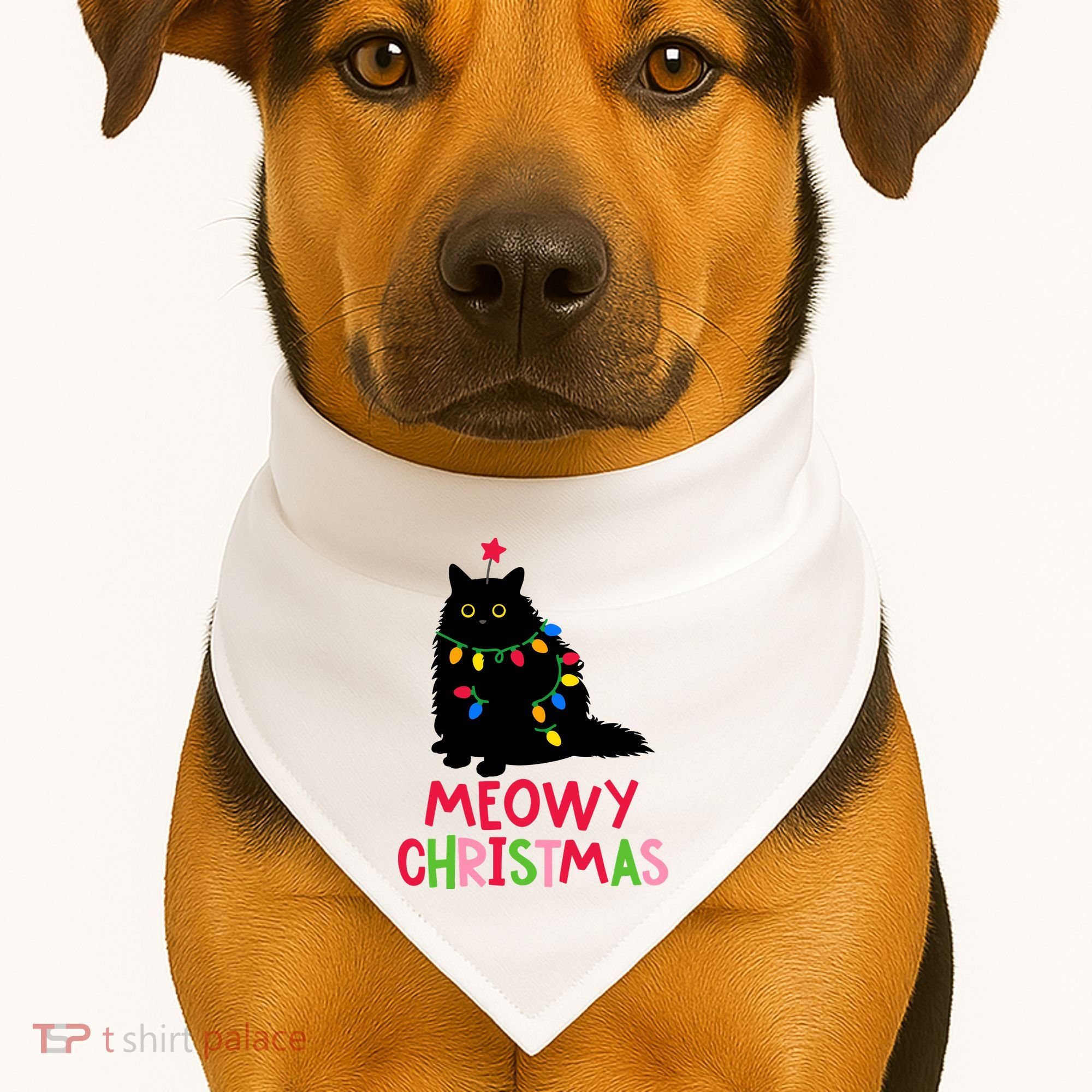Meowy Christmas USA-Made Doggie Bandana