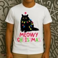 Meowy Christmas T-Shirt thumb 3