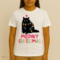 Meowy Christmas T-Shirt thumb 4
