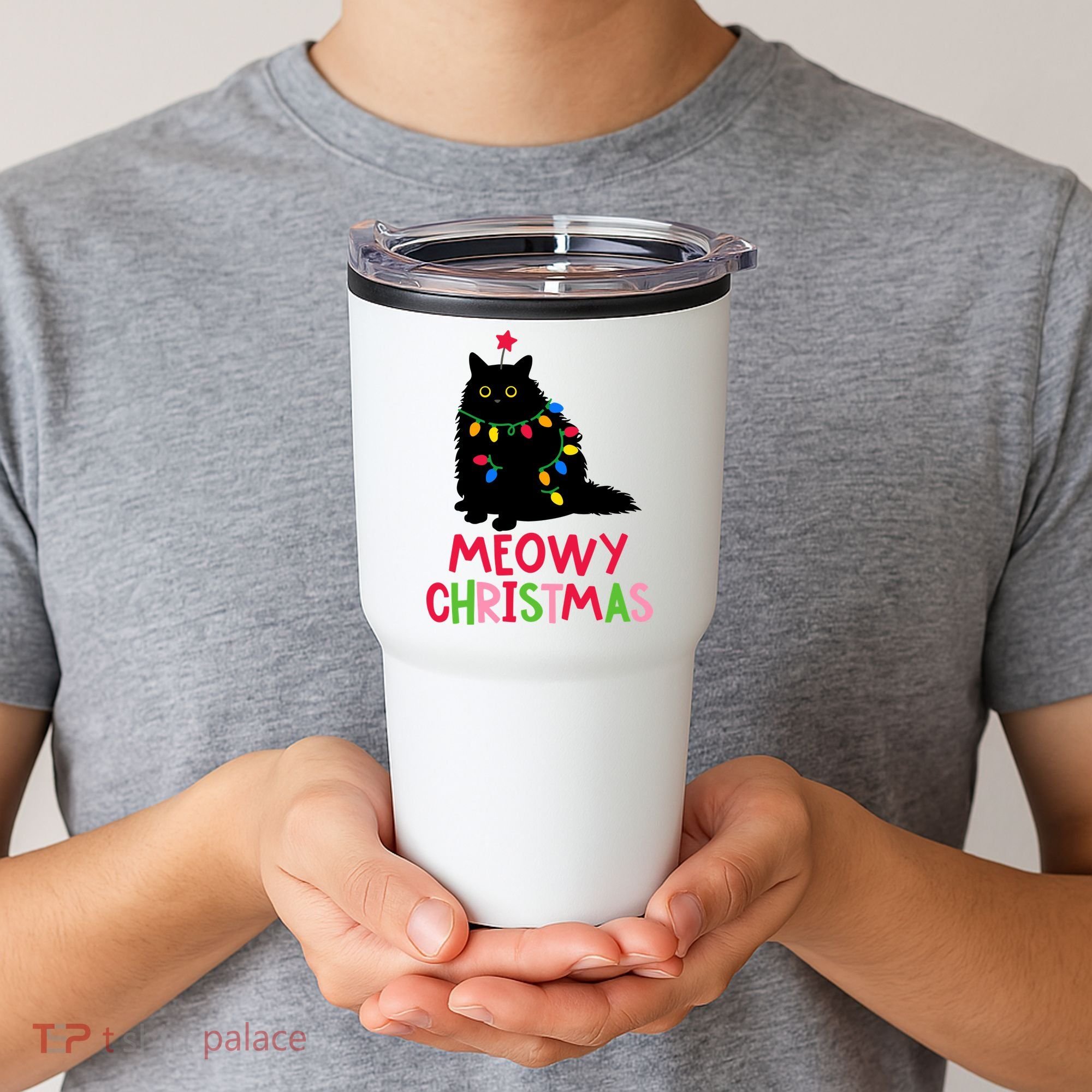 Meowy Christmas Tumbler