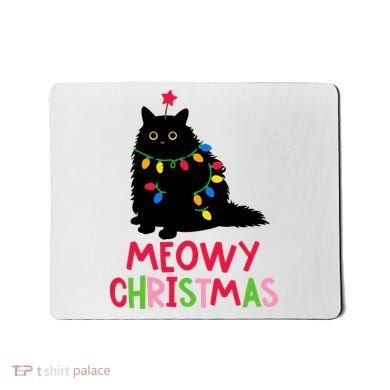 Meowy Christmas Mousepad