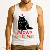 Meowy Christmas Tank Top thumb 3