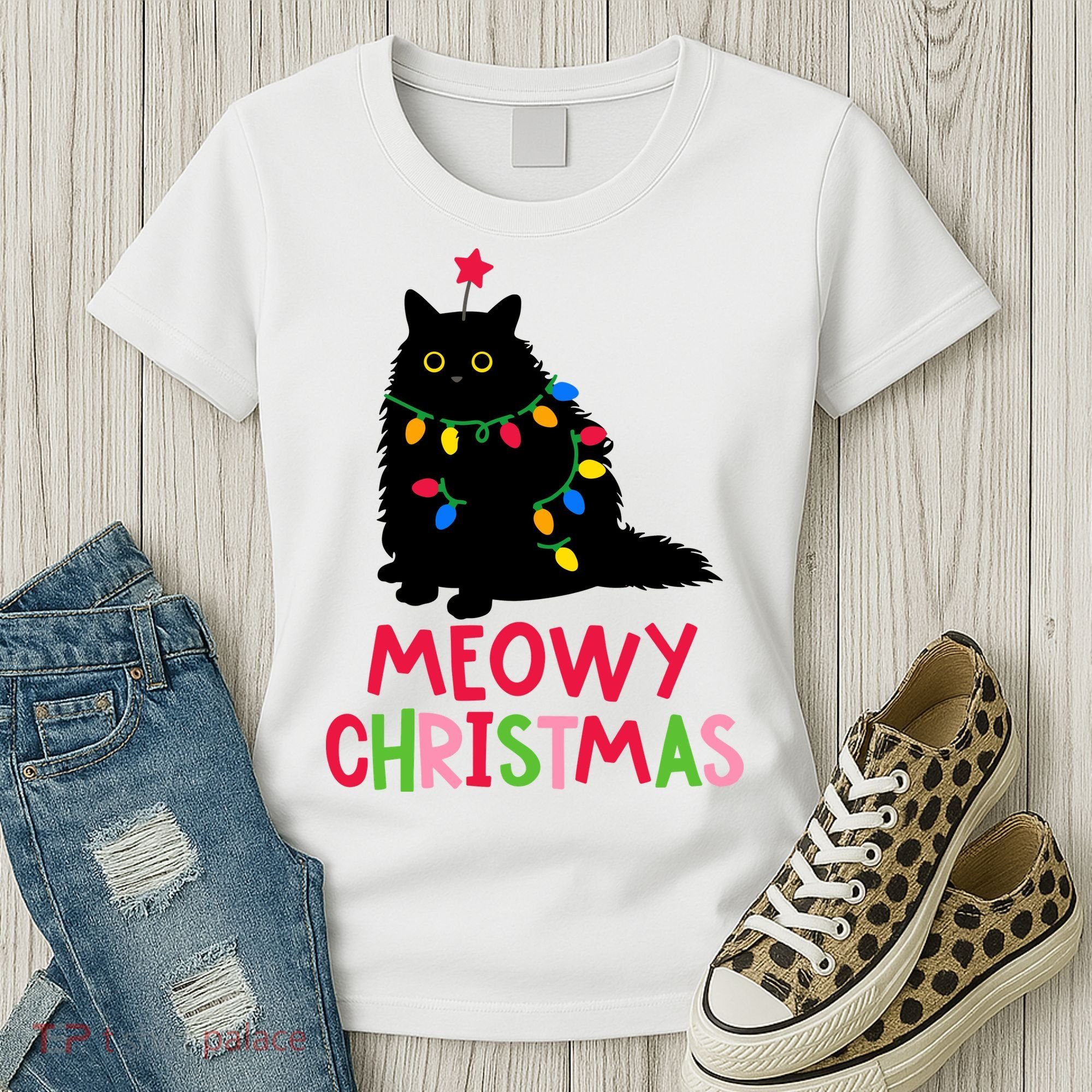 Meowy Christmas Women's T-Shirt