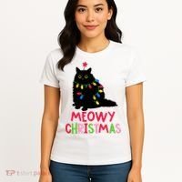 Meowy Christmas Women's T-Shirt thumb 4