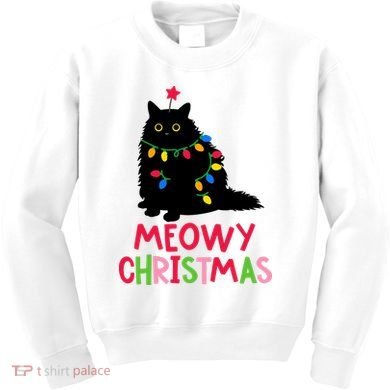 Meowy Christmas Kids Sweatshirt
