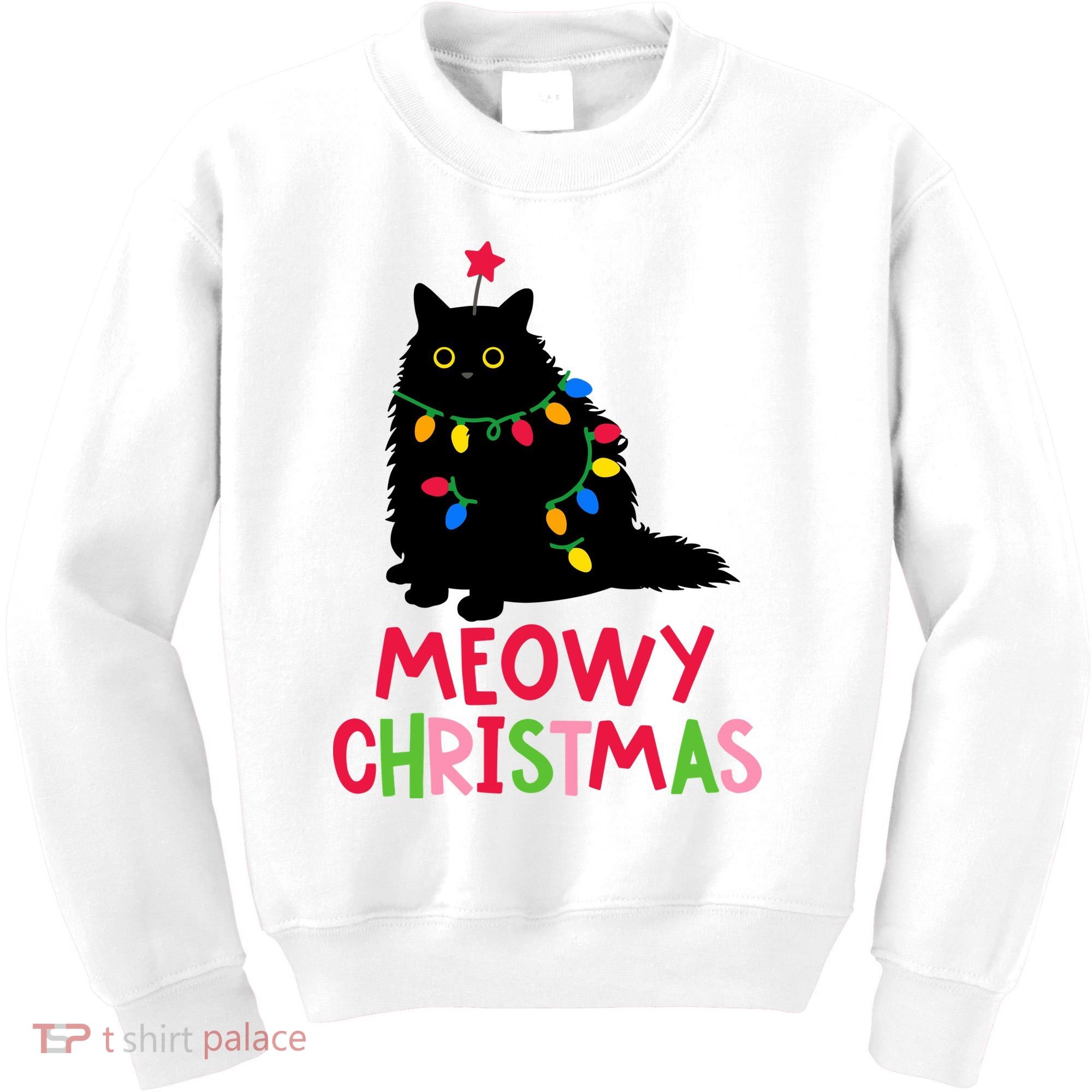 Meowy Christmas Kids Sweatshirt