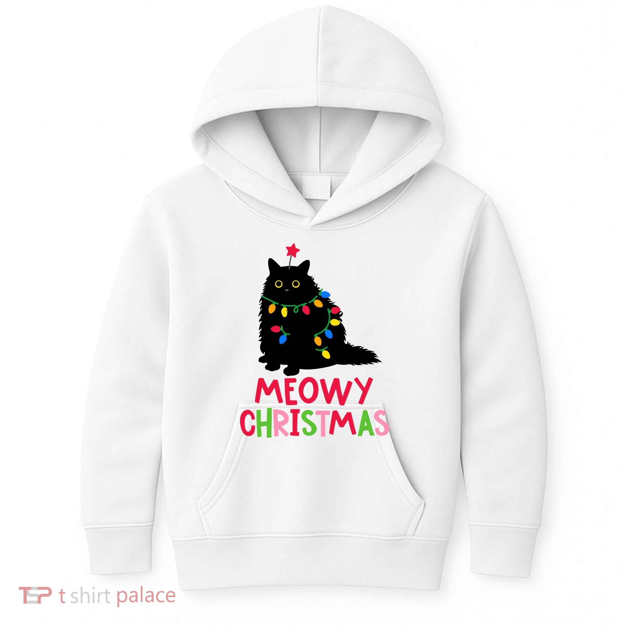 Meowy Christmas Kids Hoodie