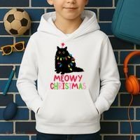 Meowy Christmas Kids Hoodie thumb 2