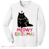 Meowy Christmas Kids Long Sleeve Shirt thumb 0