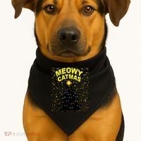 Meowy Christmas USA-Made Doggie Bandana thumb 1