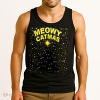 Meowy Christmas Tank Top thumb 3