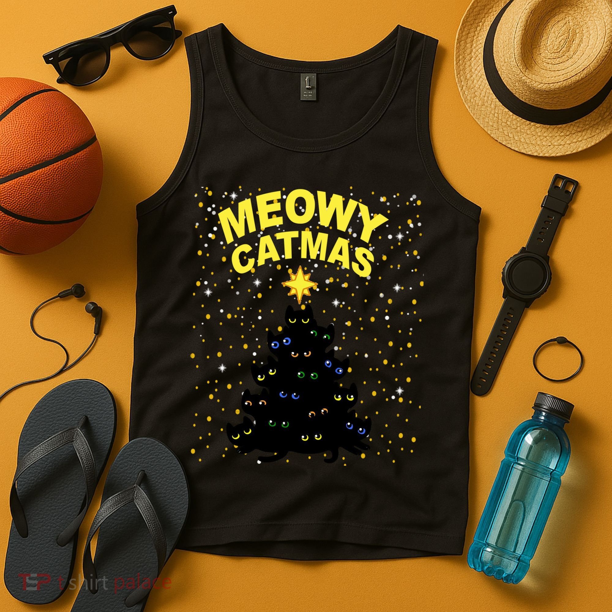 Meowy Christmas Tank Top