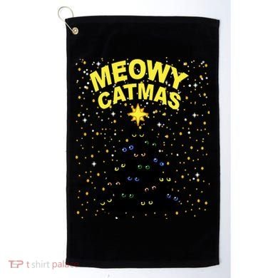 Meowy Christmas Golf Towel