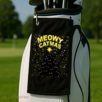 Meowy Christmas Golf Towel thumb 2
