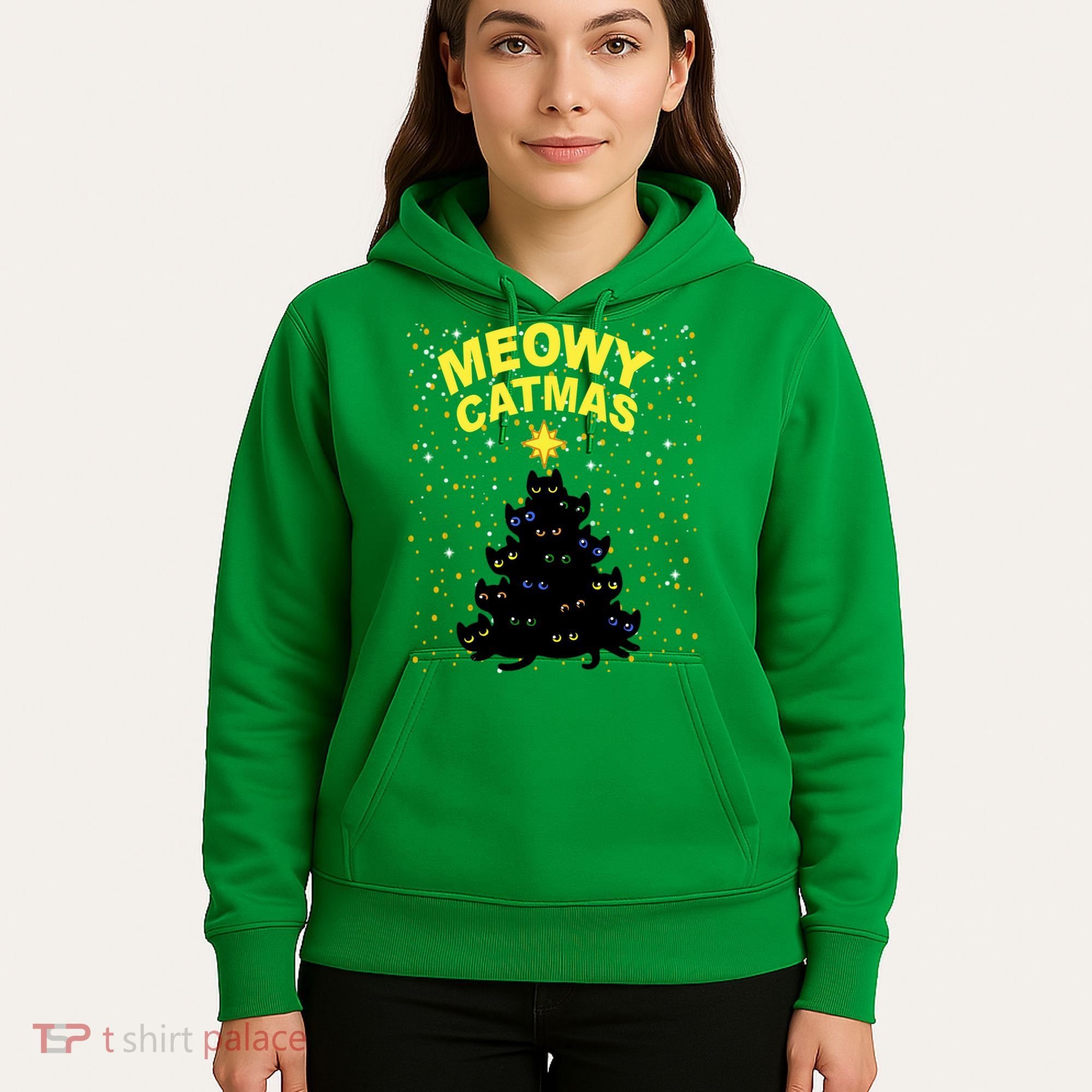 Meowy Christmas Hoodie