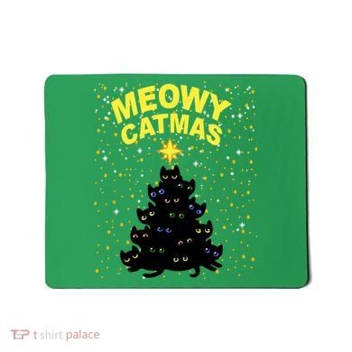 Meowy Christmas Mousepad
