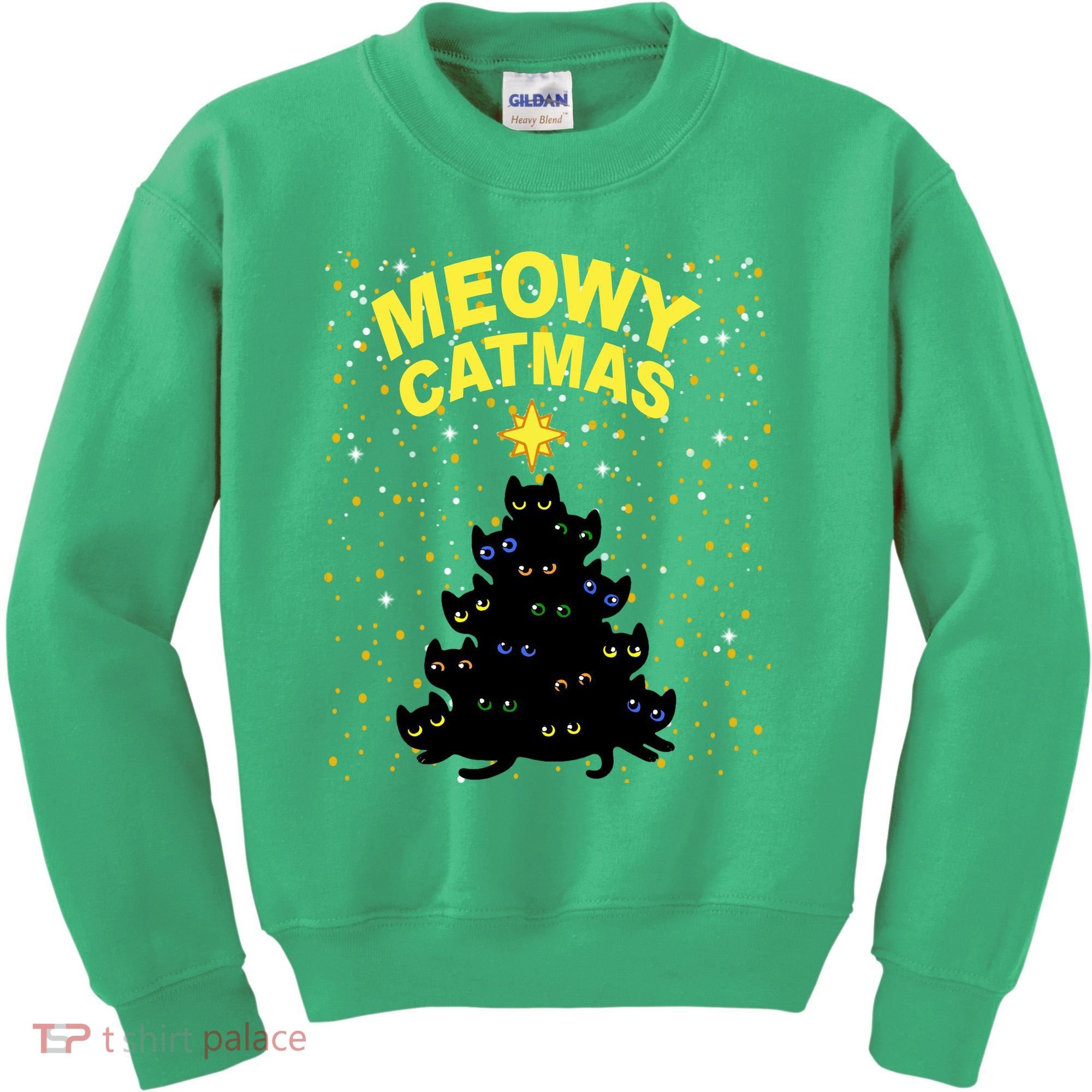 Meowy Christmas Kids Sweatshirt
