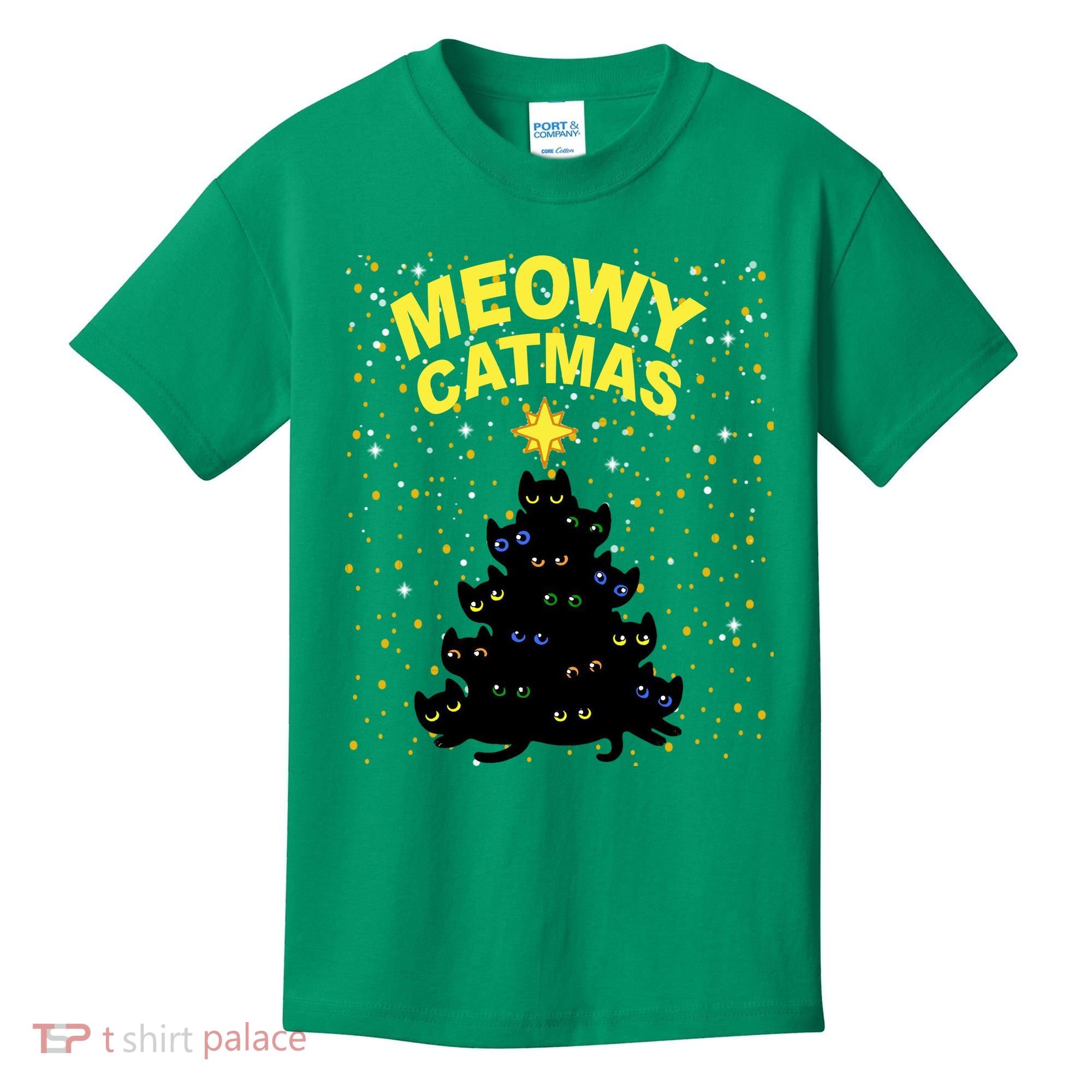 Meowy Christmas Kids T-Shirt