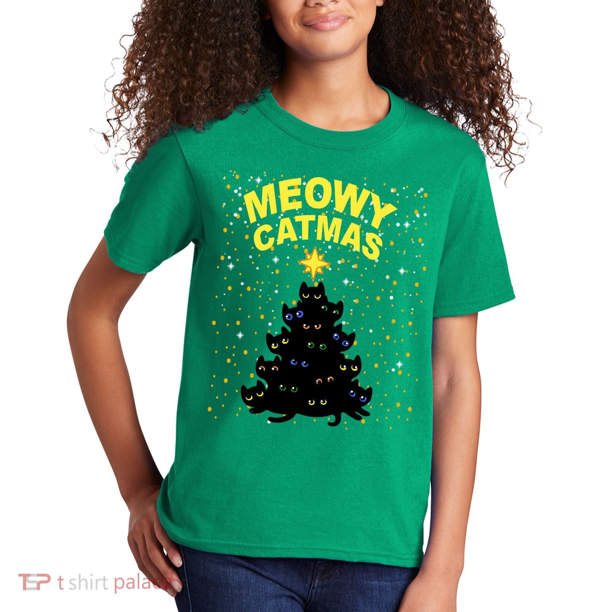 Meowy Christmas Kids T-Shirt