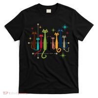 Mid Century Modern Look Cats Vintage 50s 60s Style T-Shirt thumb 0