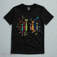 Mid Century Modern Look Cats Vintage 50s 60s Style T-Shirt thumb 5