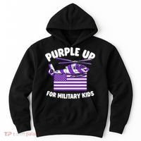 Military Child Month Purple Up For Military Hoodie thumb 0