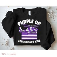 Military Child Month Purple Up For Military Sweatshirt thumb 2