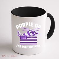 Military Child Month Purple Up For Military Coffee Mug thumb 1