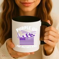 Military Child Month Purple Up For Military Coffee Mug thumb 3